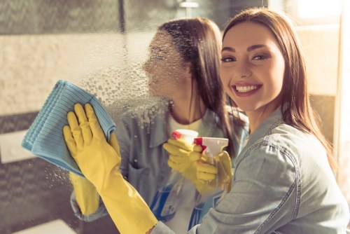Deep cleaning a fabric sofa in a Paddington flat